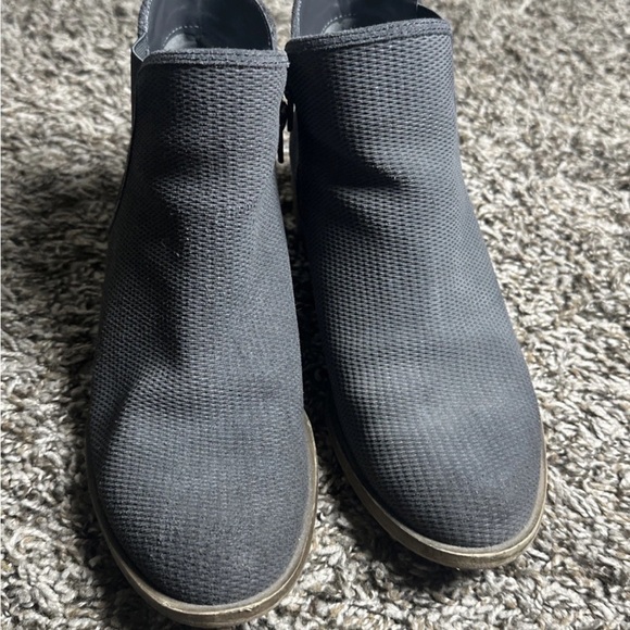 Kensie Women's Gerona Ankle Boots Size 7.5 Dark Gray Side Zipper Cowboy Western - Picture 5 of 11